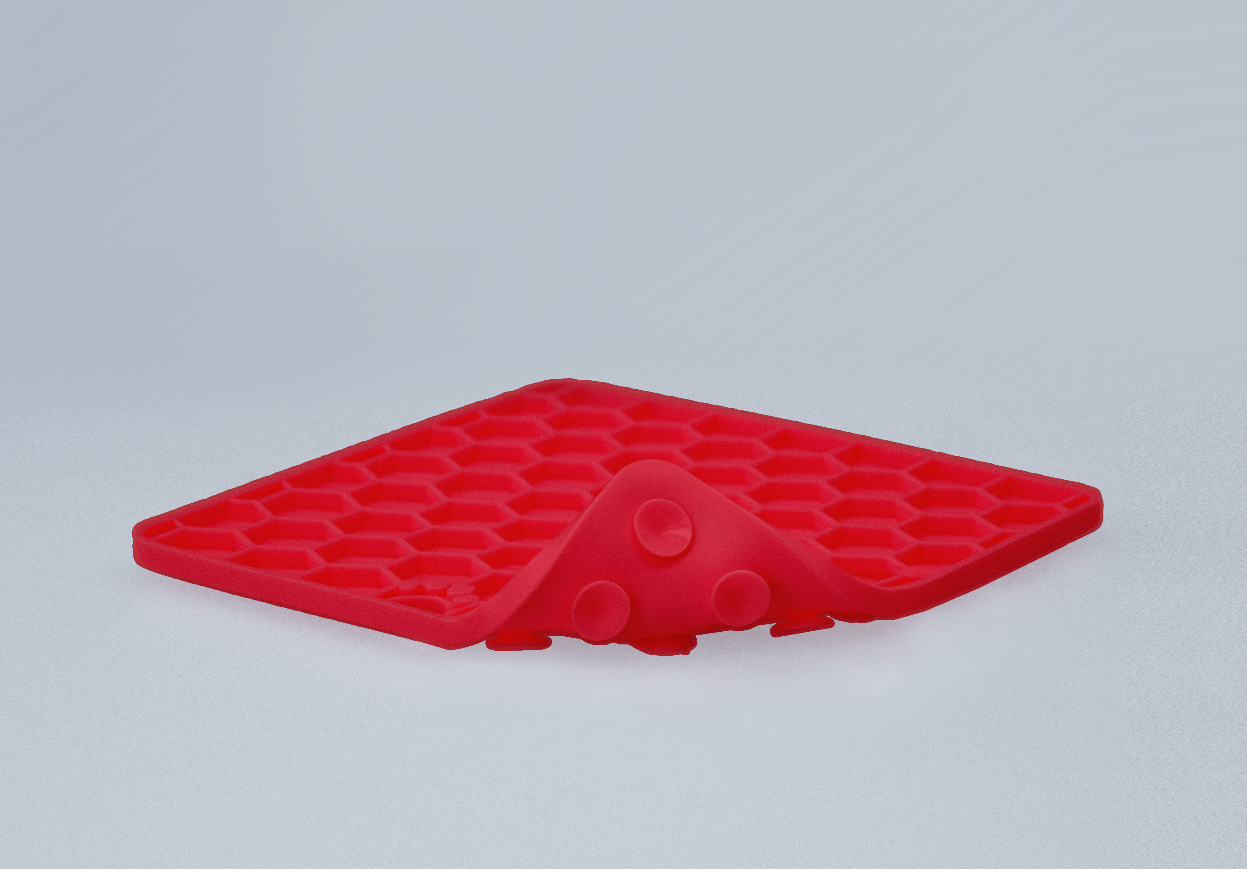 Eat Slow Live Longer Lick Mat Honeycomb Rood — afbeelding 4