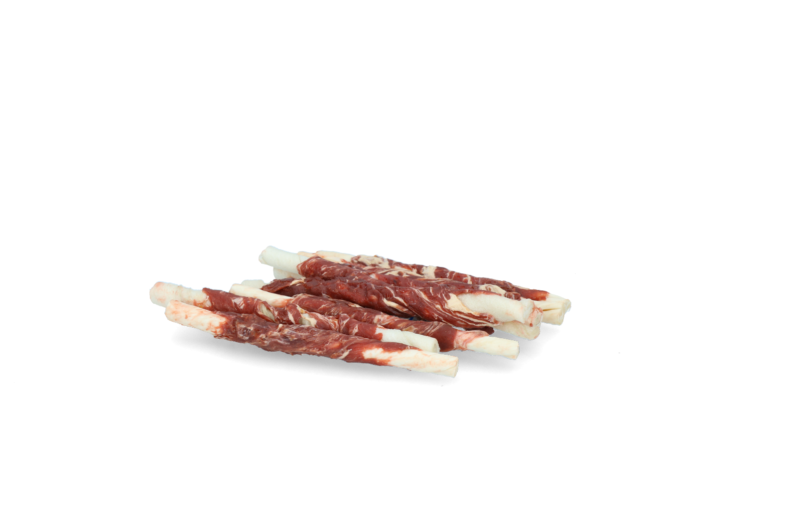 Braaaf Rawhide Roll Sticks Lam & Vis - 8 st. — afbeelding 2