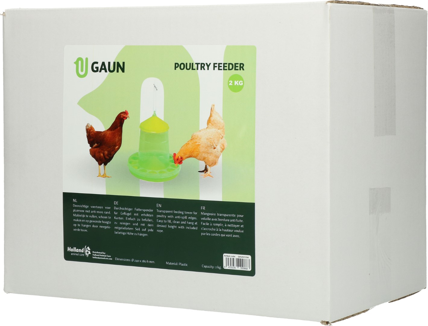 Gaun Pluimvee Voertoren Limoengroen 2 kg — afbeelding 4