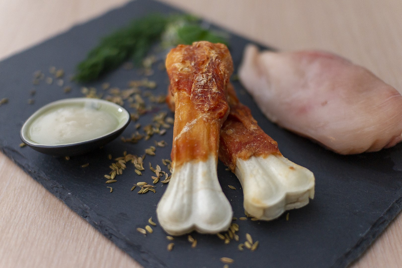 Braaaf Rawhide Pressed Bone Kip - 12,5 cm — afbeelding 4