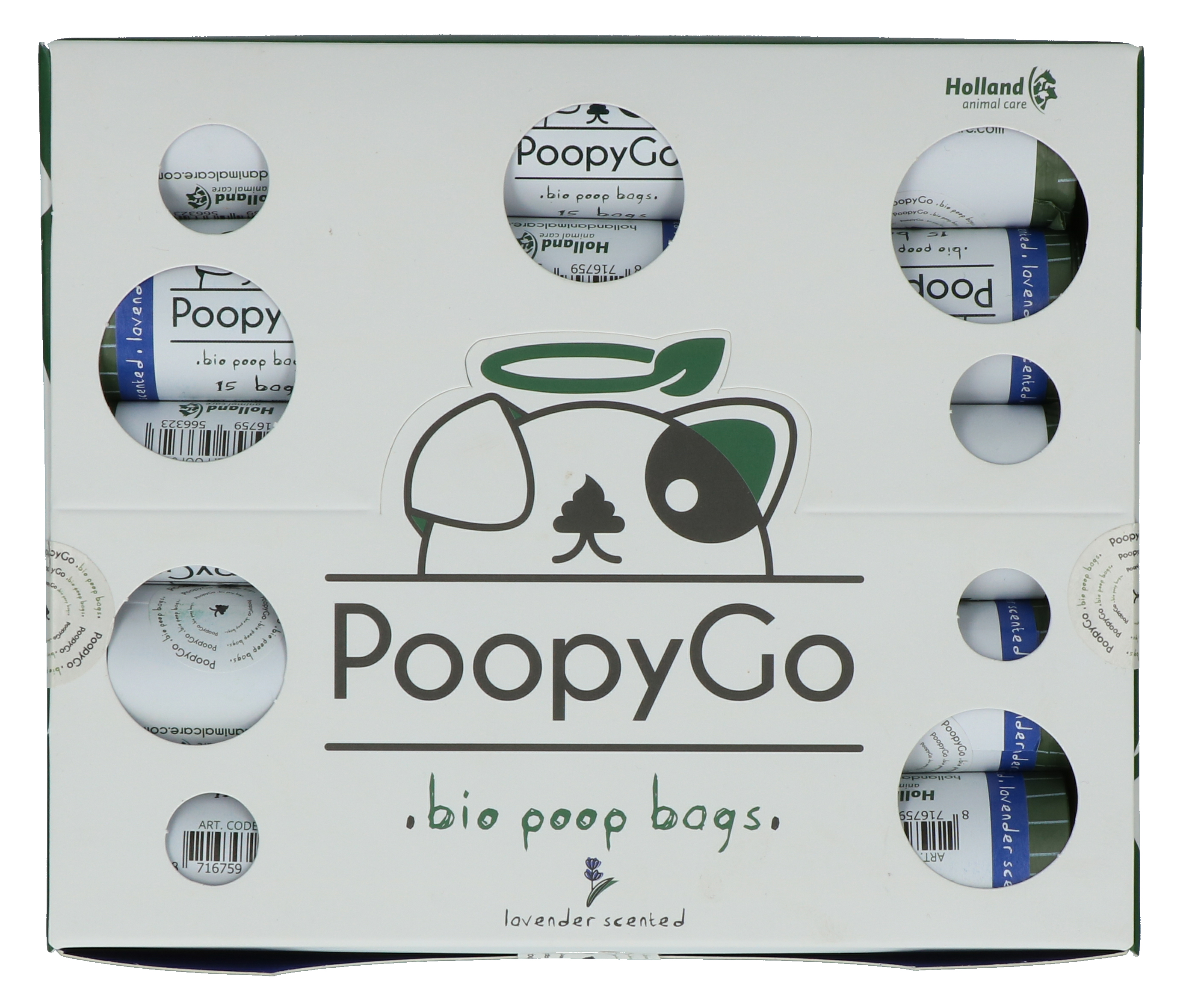 PoopyGo Eco friendly single roll lavendelgeur — afbeelding 4