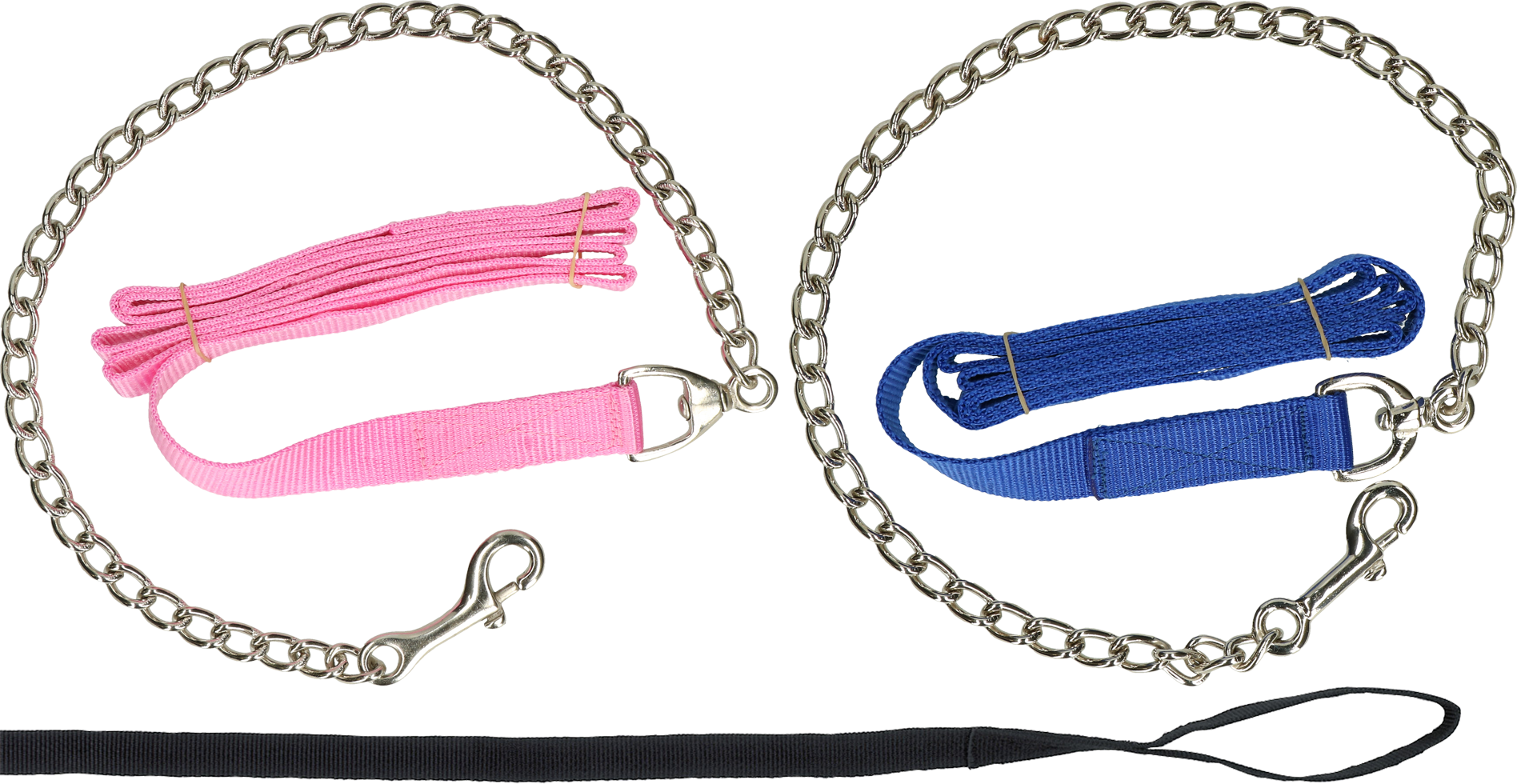 Geleidelijn met ketting zwart 250cm