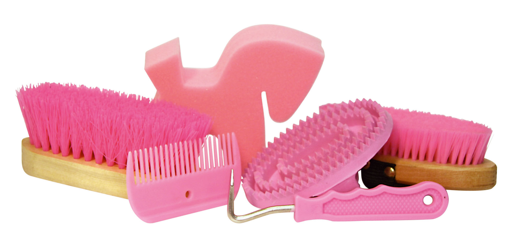 Poetsset van 7 items in Rugtas roze — afbeelding 3