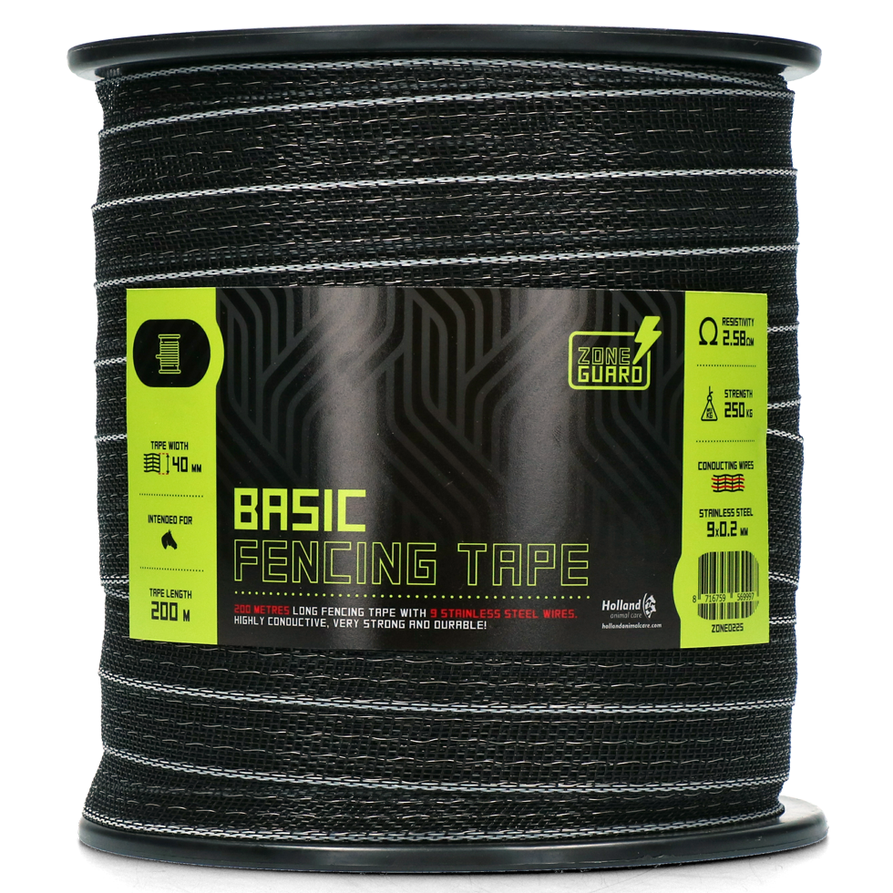 ZoneGuard Basic afrasteringslint 40 mm zwart 200 m — afbeelding 2