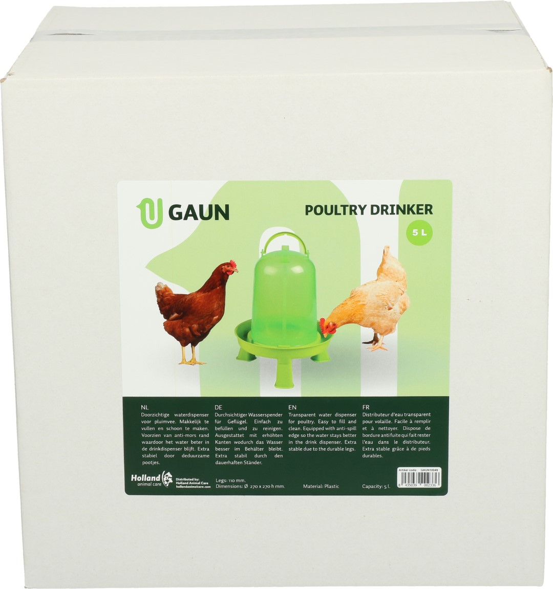 Gaun Pluimvee Drinktoren op Pootjes Limoengroen 5 l — afbeelding 4