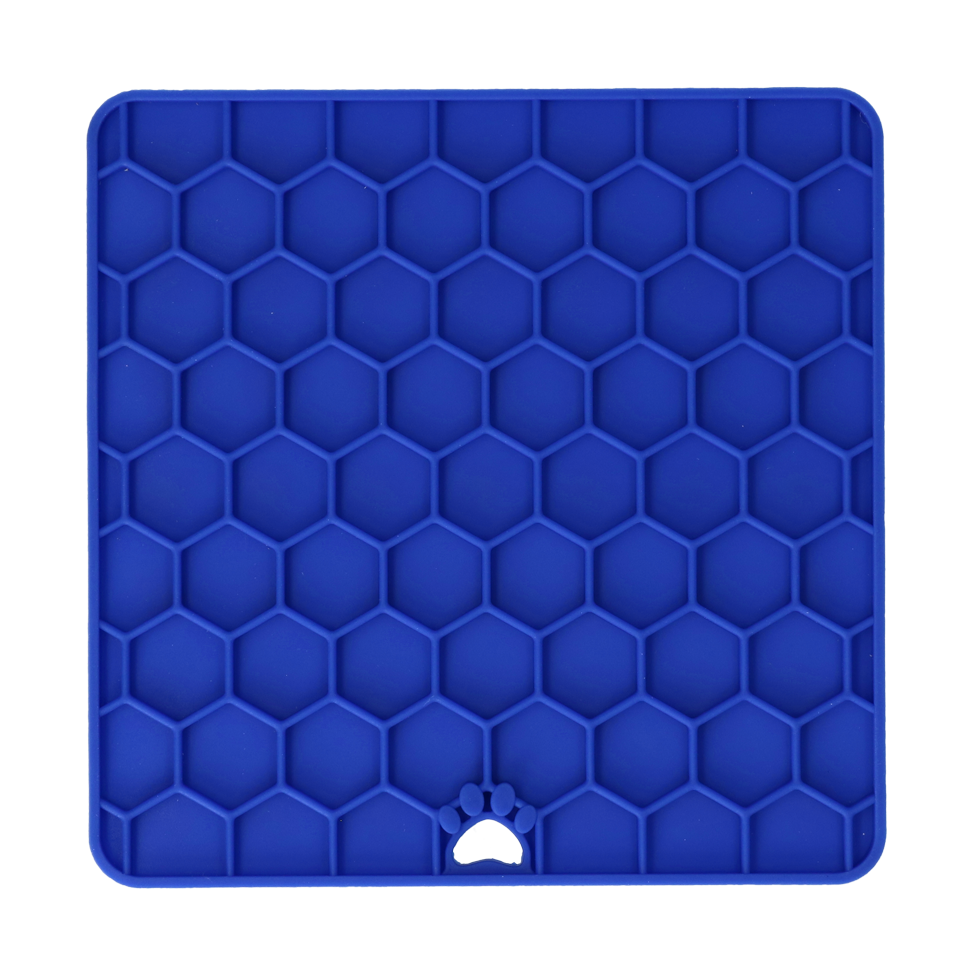Eat Slow Live Longer Lick Mat Honeycomb Blauw — afbeelding 3