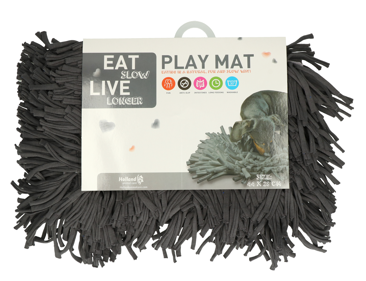 Eat Slow Live Longer Play Mat Grijs — afbeelding 3