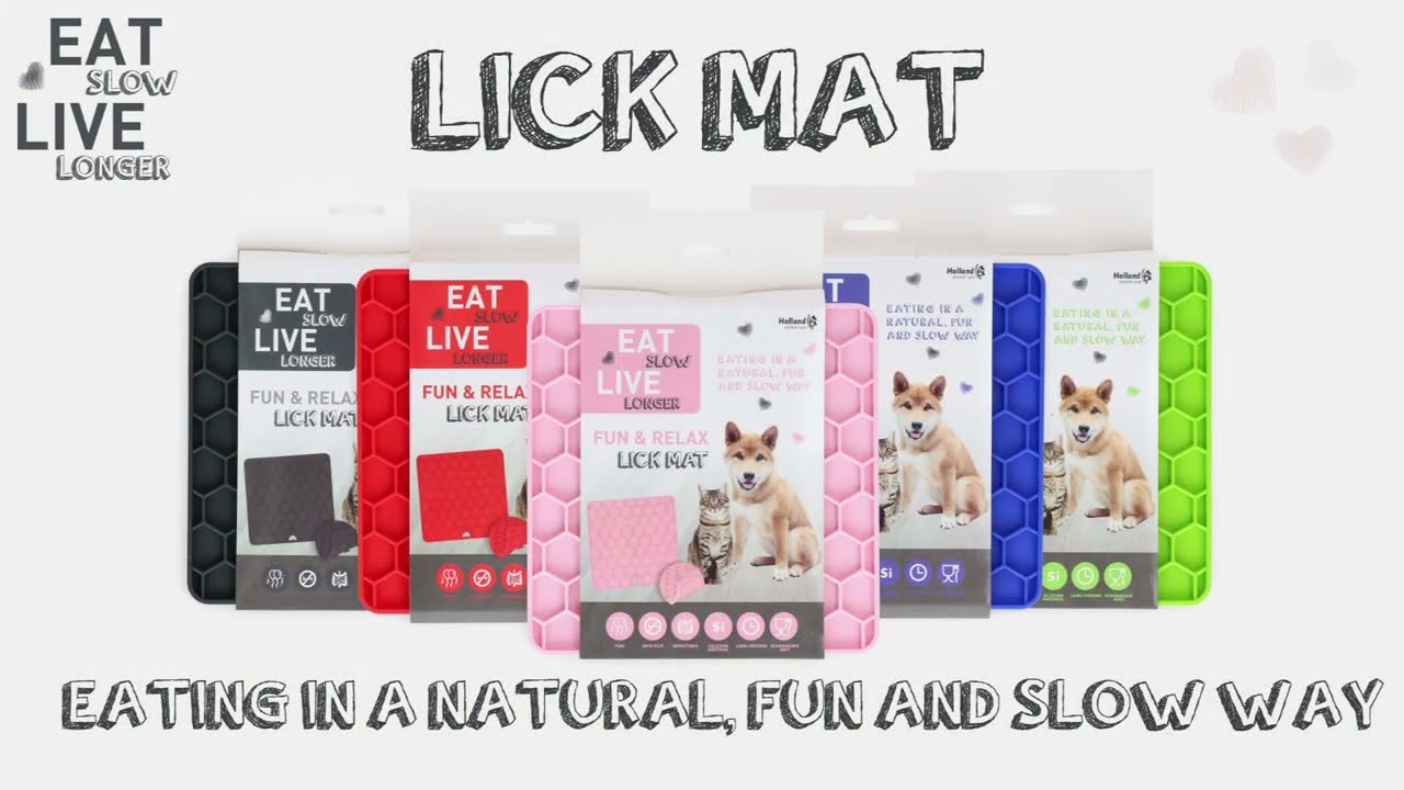 Eat Slow Live Longer Lick Mat Honeycomb Blauw — afbeelding 2