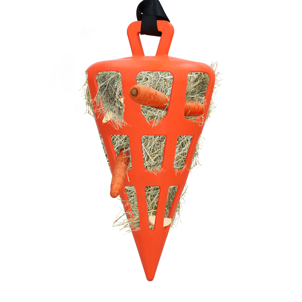 Hay Slow Feeder Fun & Flex Carrot Oranje