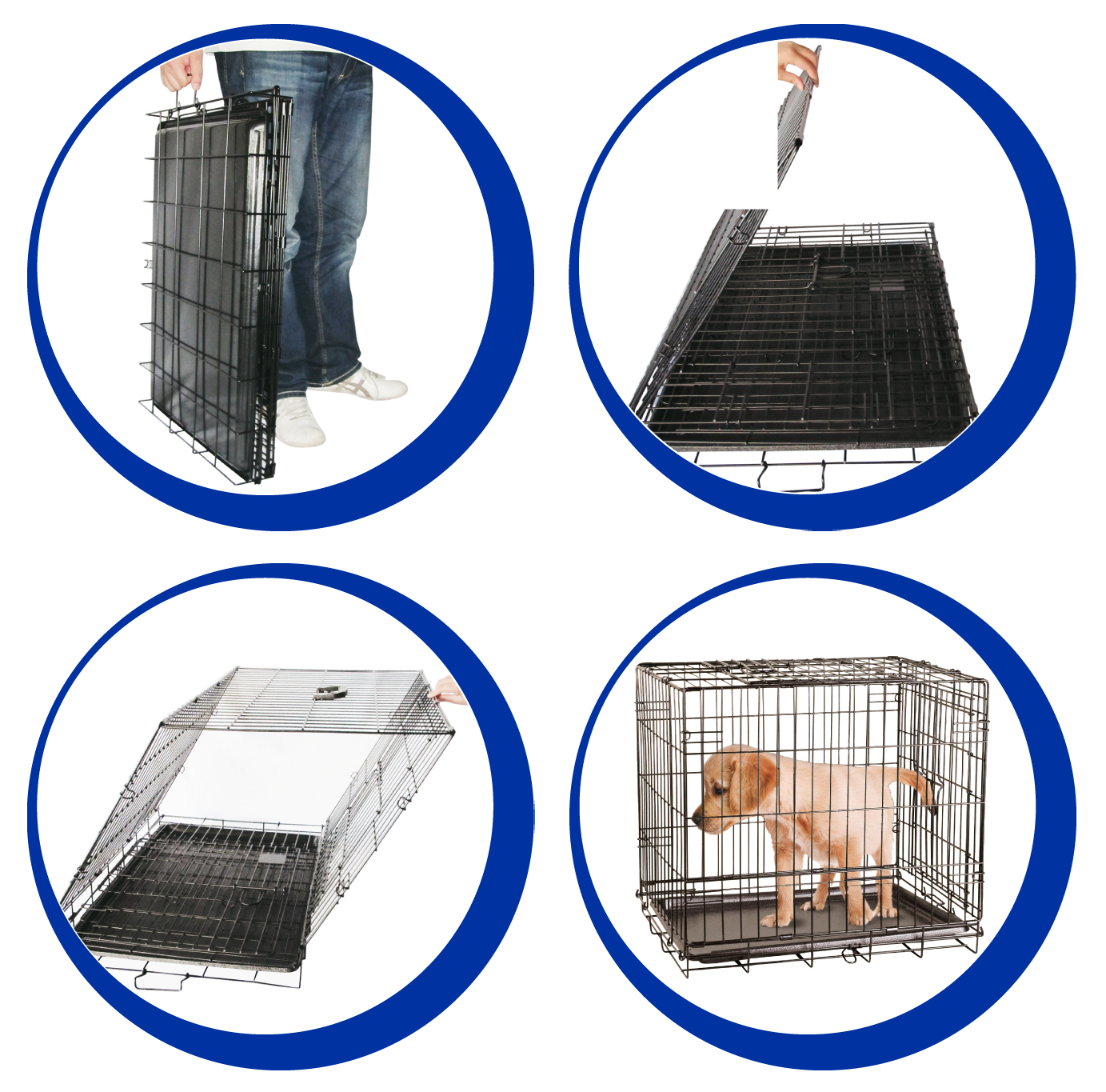 Pawise Wire Dog Crate M — afbeelding 2