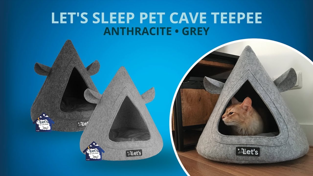 Let's sleep Pet Cave TeePee Antraciet — afbeelding 3