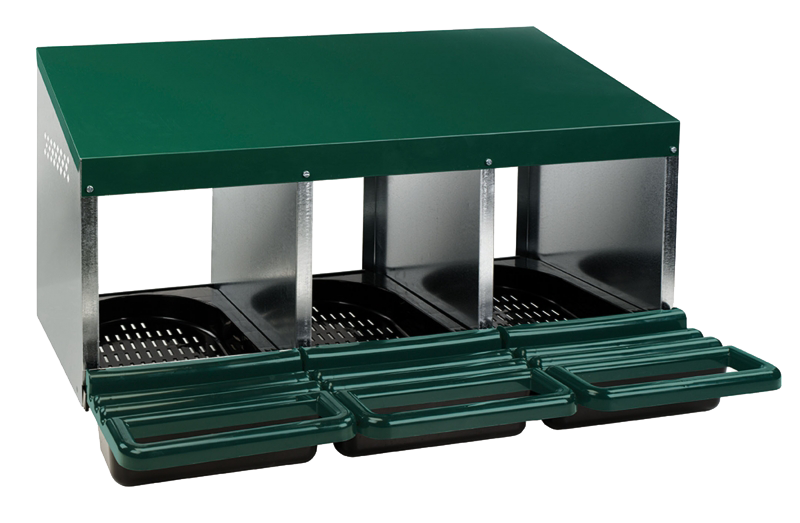 Gaun Pluimvee Legnest Plastic Vloer 3 Vakken (Max. 15 kippen)