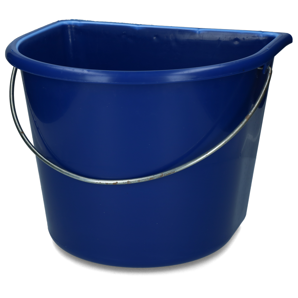 Emmer met vlakke kant 15 l Blauw