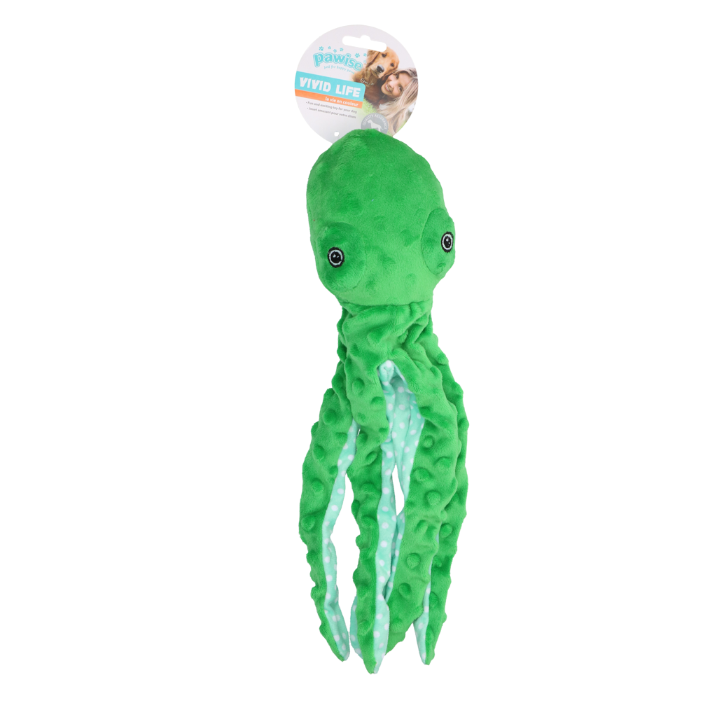 Pawise Multicolor Plush Octopus (3 colour assorted) M — afbeelding 4