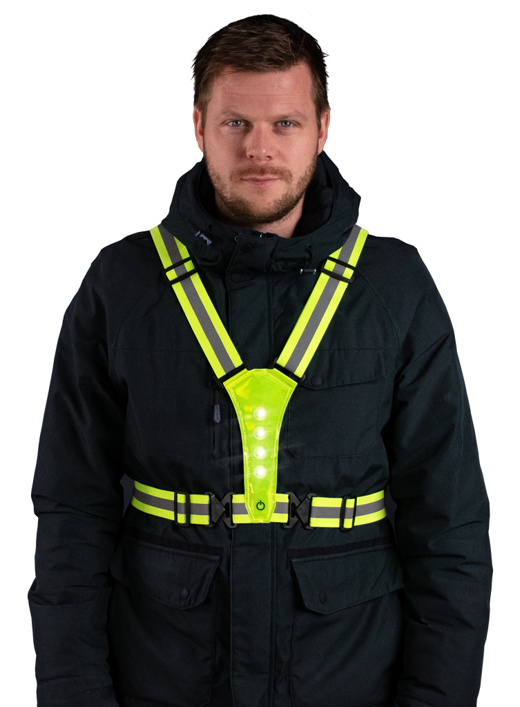 Nightwalk Human Safety Harness Geel — afbeelding 3