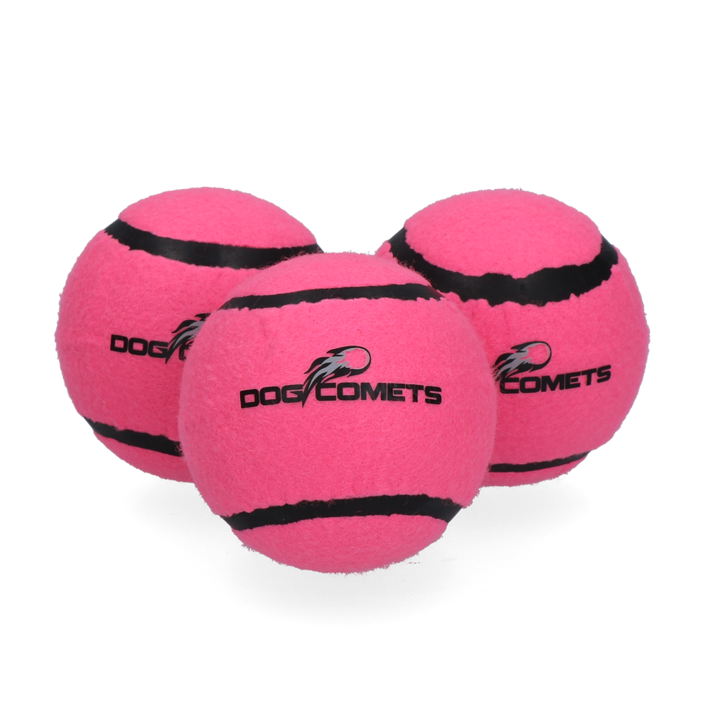 Dog Comets Tennisbal Starlight M Roze (3-pack) — afbeelding 2