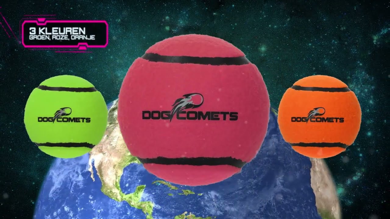 Dog Comets Tennisbal Met Pieper Neutron Star M Groen (3-pack) — afbeelding 2