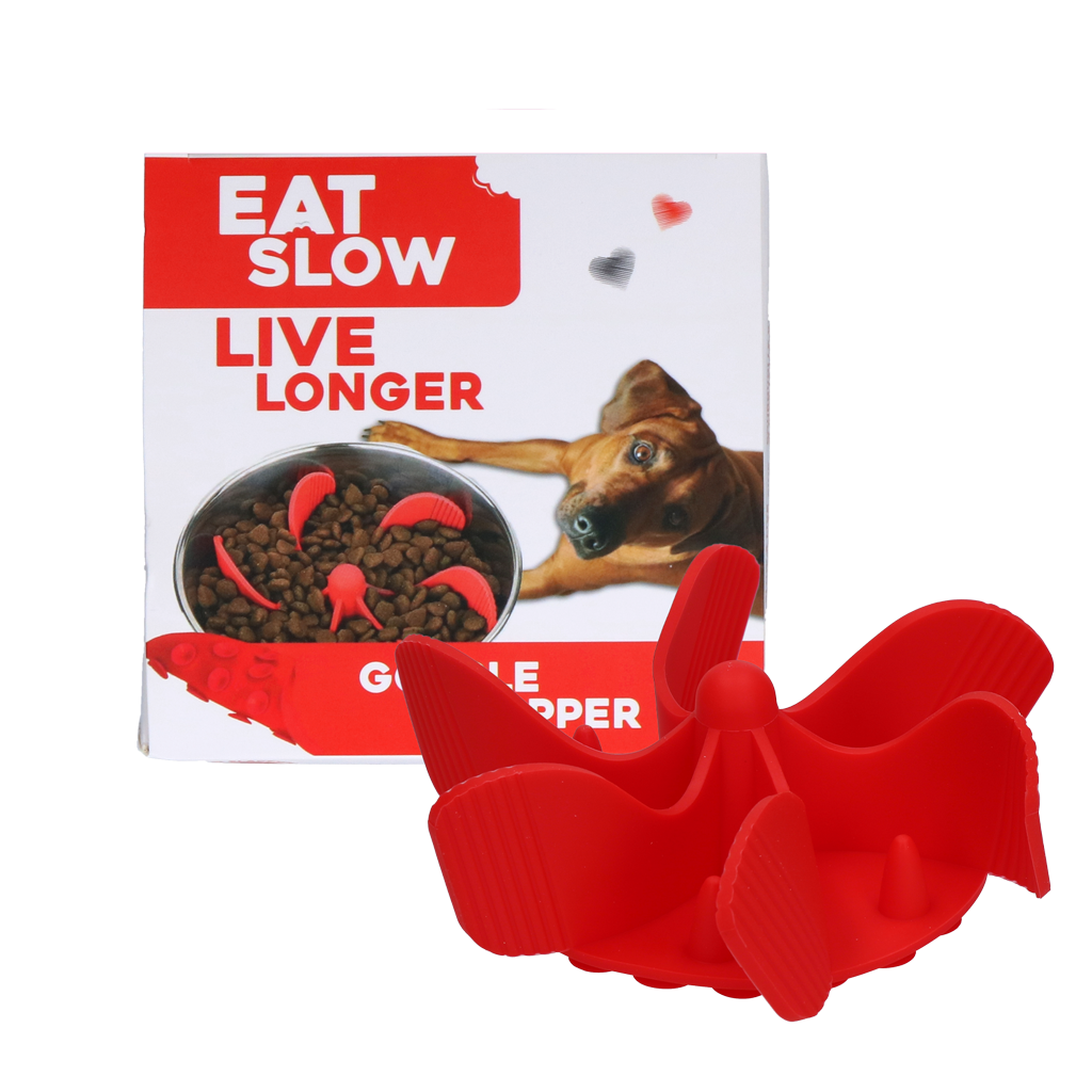 Eat Slow Live Longer Gobble Stopper Rood M