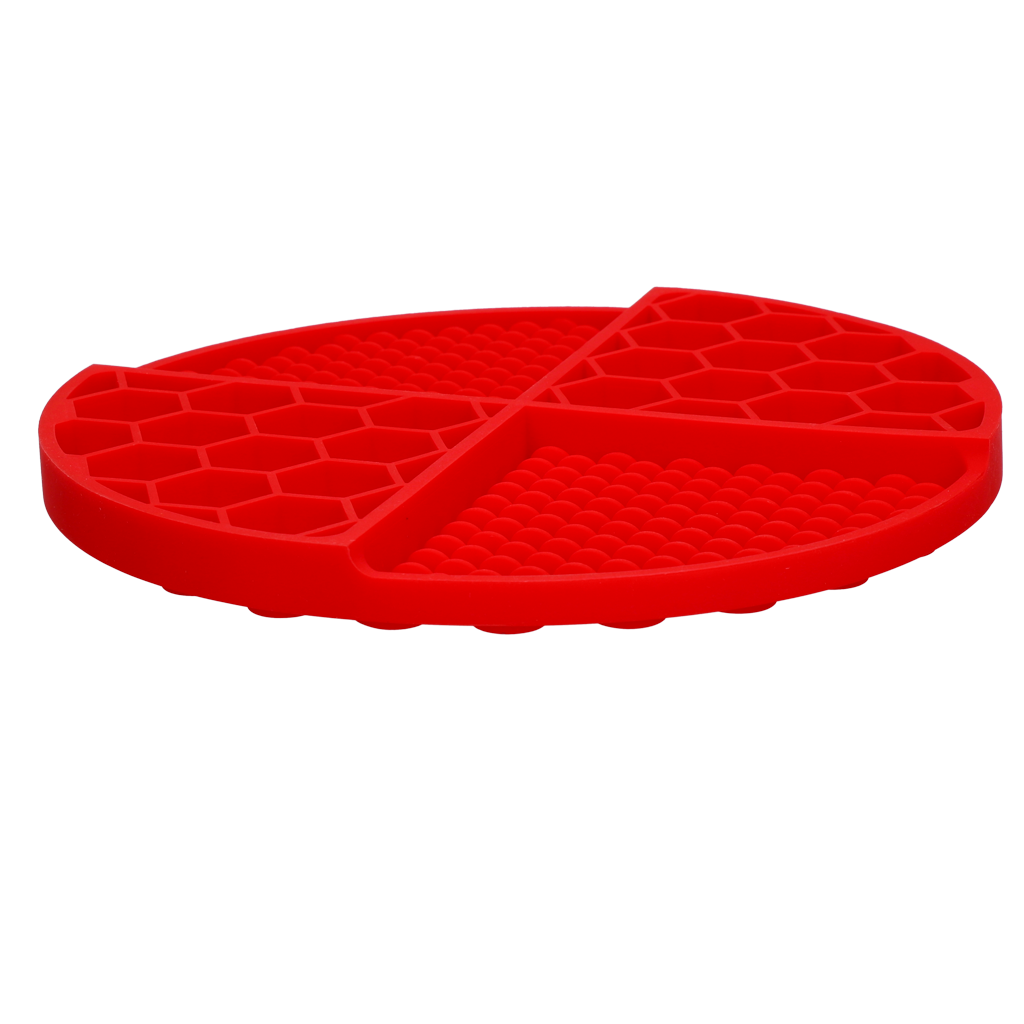 Eat Slow Live Longer Lick Mat Dimensions Circle Rood — afbeelding 3