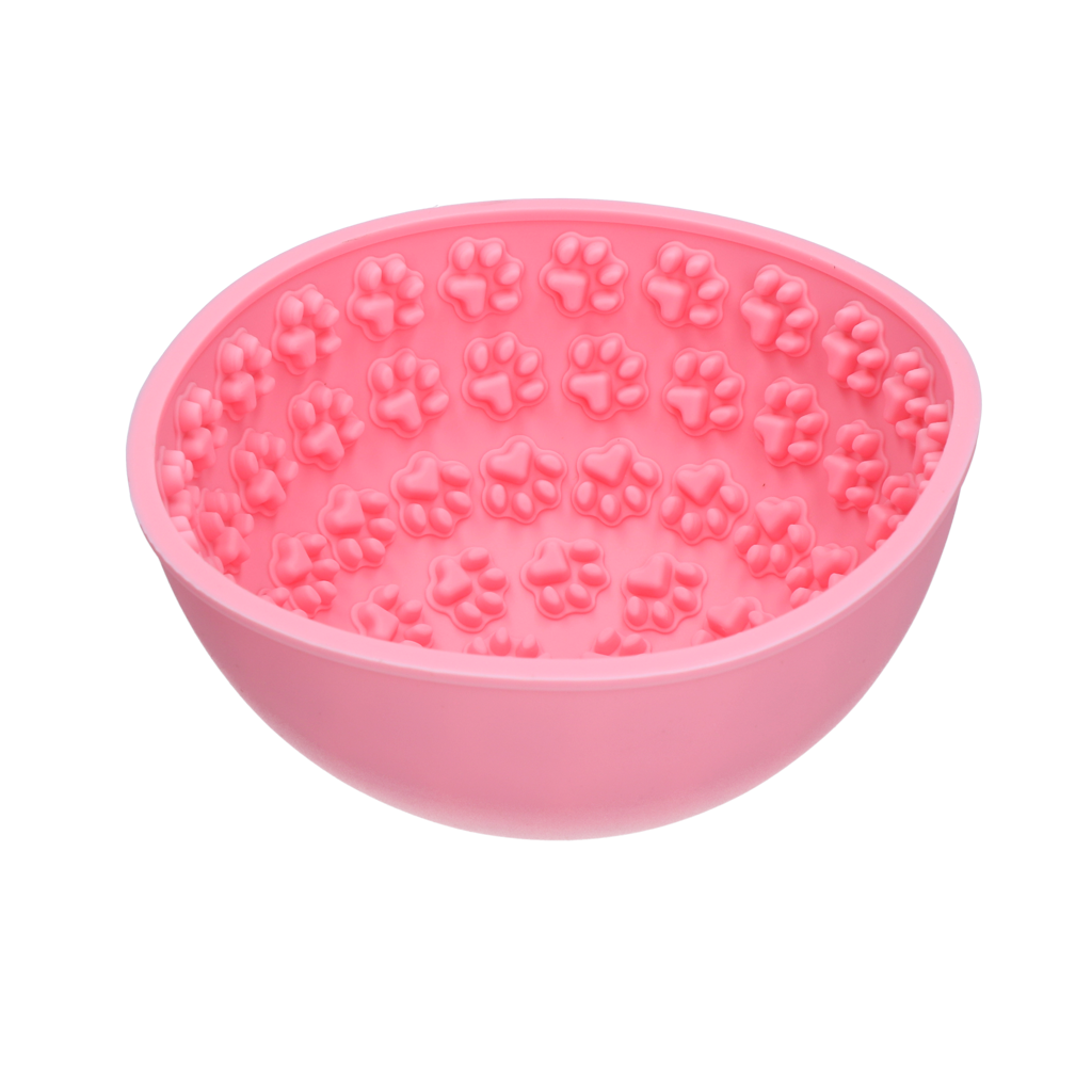 Eat Slow Live Longer Lick Mat Wobble Bowl Roze — afbeelding 3