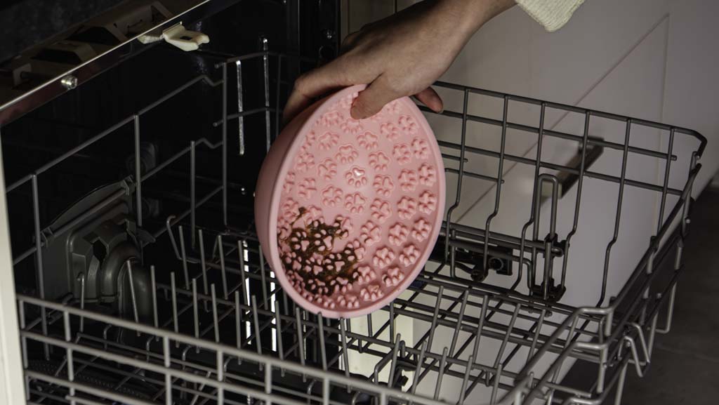 Eat Slow Live Longer Lick Mat Wobble Bowl Roze — afbeelding 4