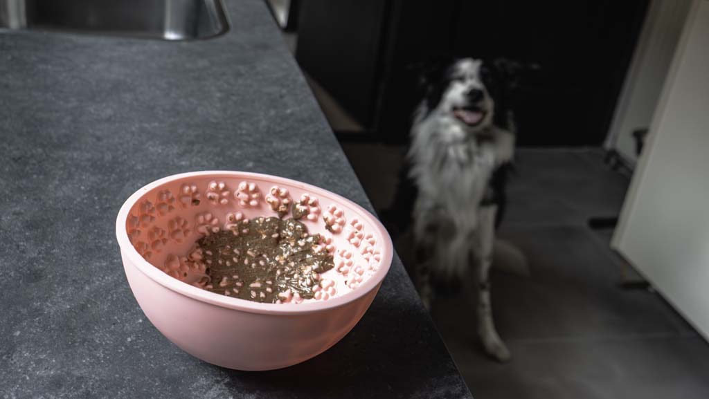 Eat Slow Live Longer Lick Mat Wobble Bowl Roze — afbeelding 5