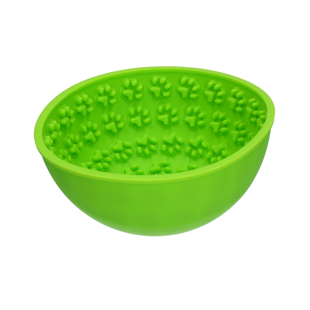 Eat Slow Live Longer Lick Mat Wobble Bowl Groen — afbeelding 3