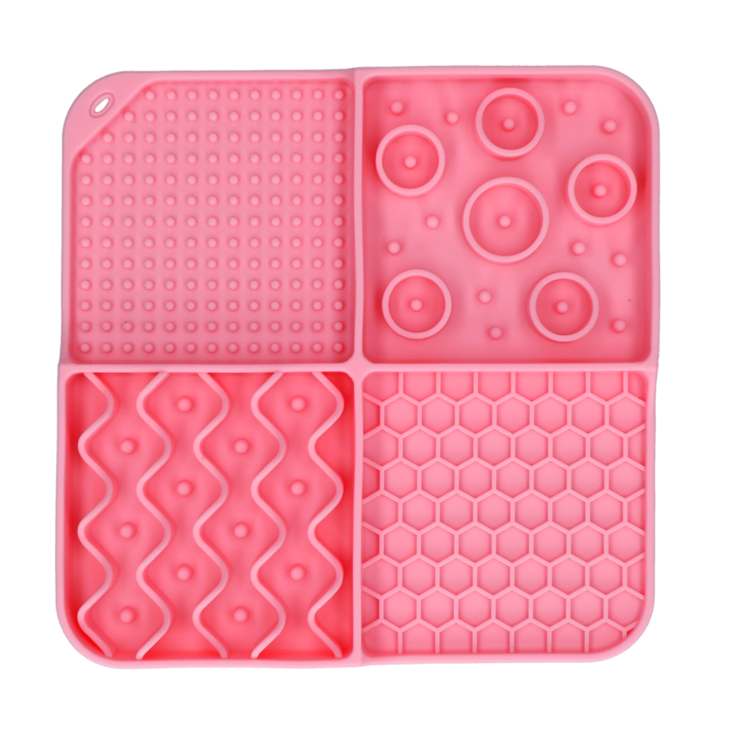 Eat Slow Live Longer Lick Mat Dimensions Rectangle Roze — afbeelding 2