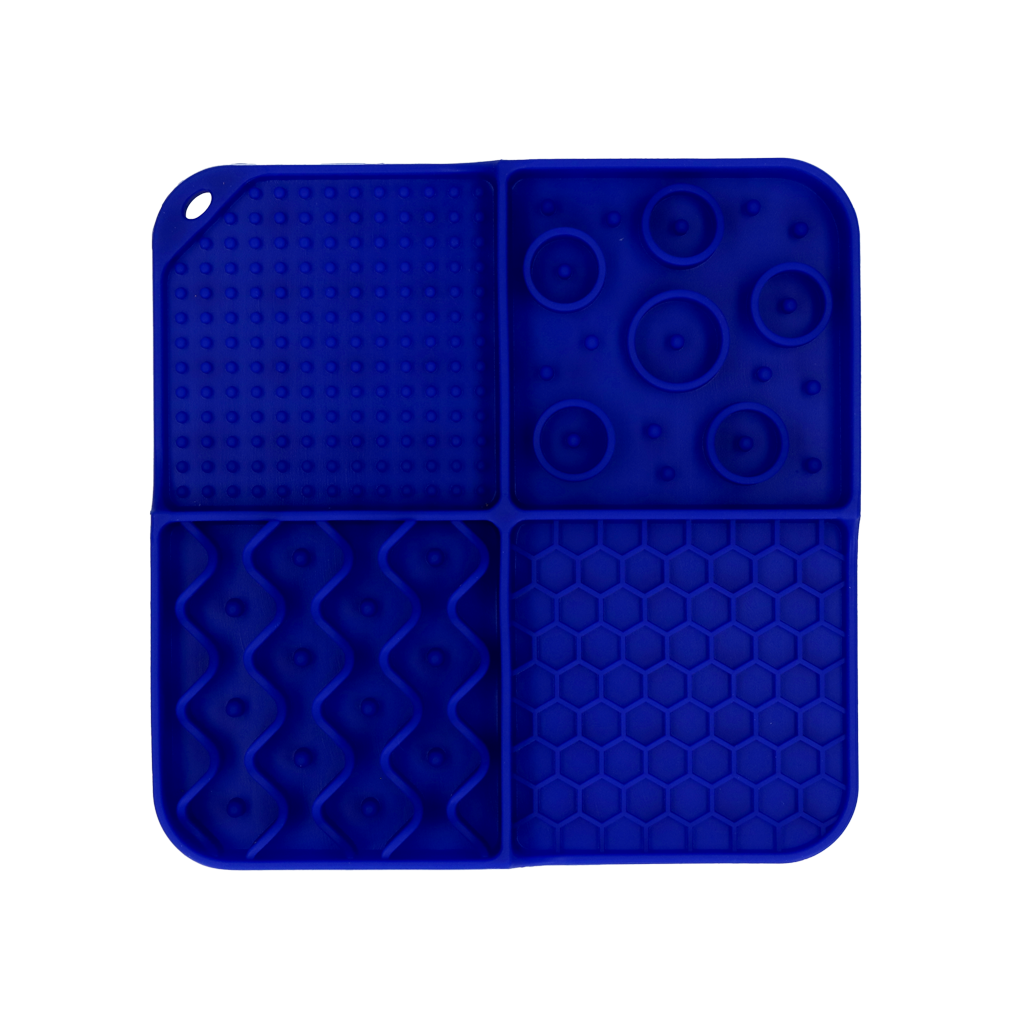 Eat Slow Live Longer Lick Mat Dimensions Rectangle Blauw — afbeelding 2