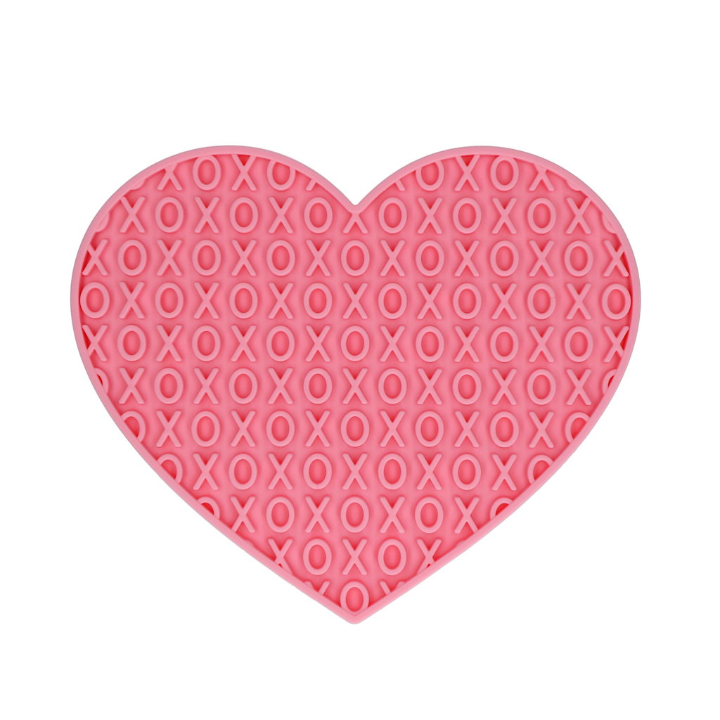 Eat Slow Live Longer Lick Mat Lovely Heart Roze — afbeelding 2