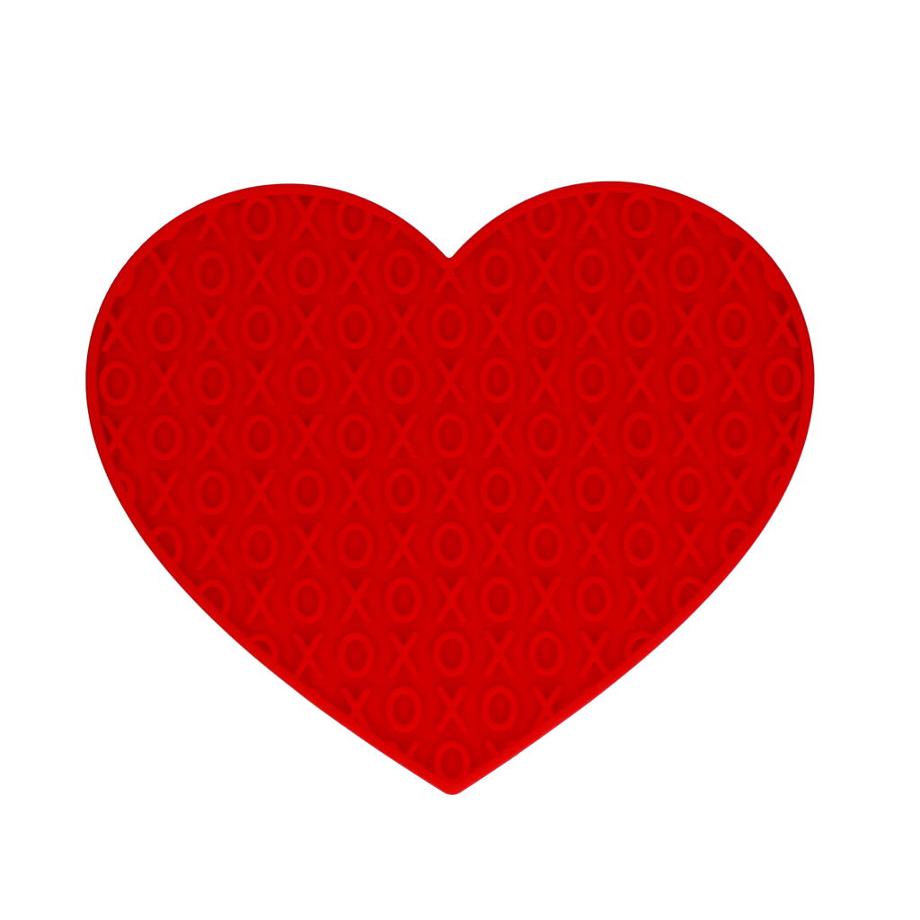 Eat Slow Live Longer Lick Mat Lovely Heart Rood — afbeelding 2