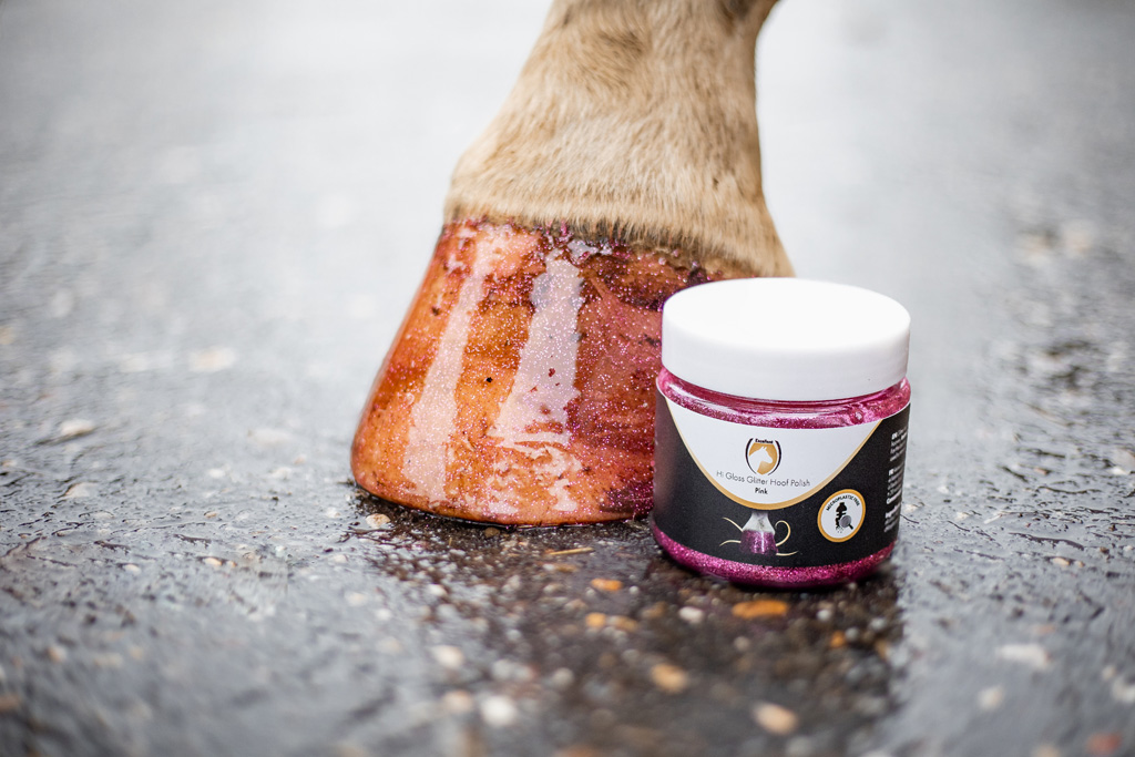 Excellent Horse Hi Gloss Glitter Hoof Polish Pink 150 ml — afbeelding 4