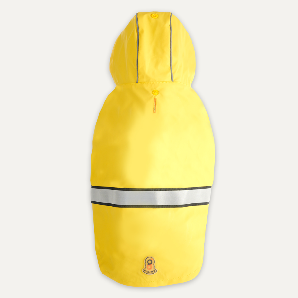 Goo-eez Reflective Hooded Raincoat S Geel/Grijs — afbeelding 3