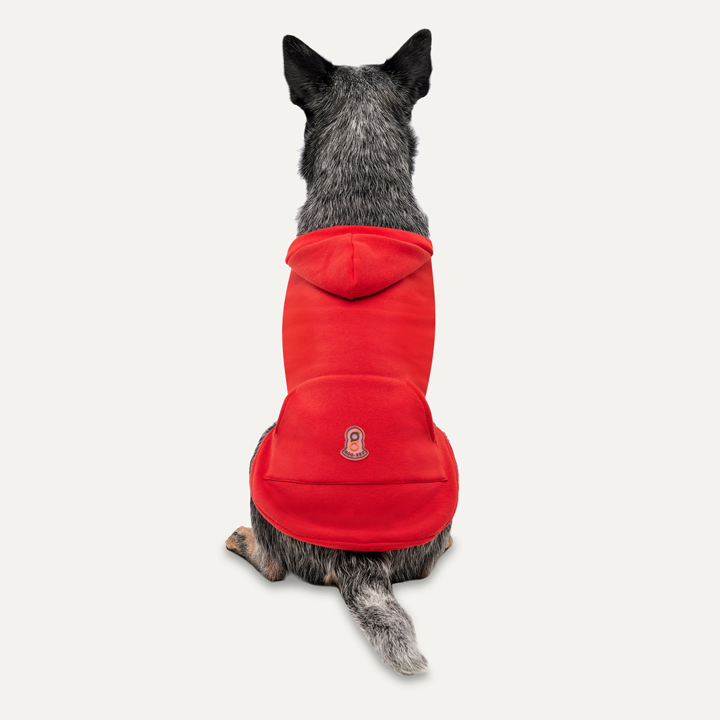 Goo-eez Kangaroo Fleece Hoodie XS Rood/Zwart — afbeelding 5