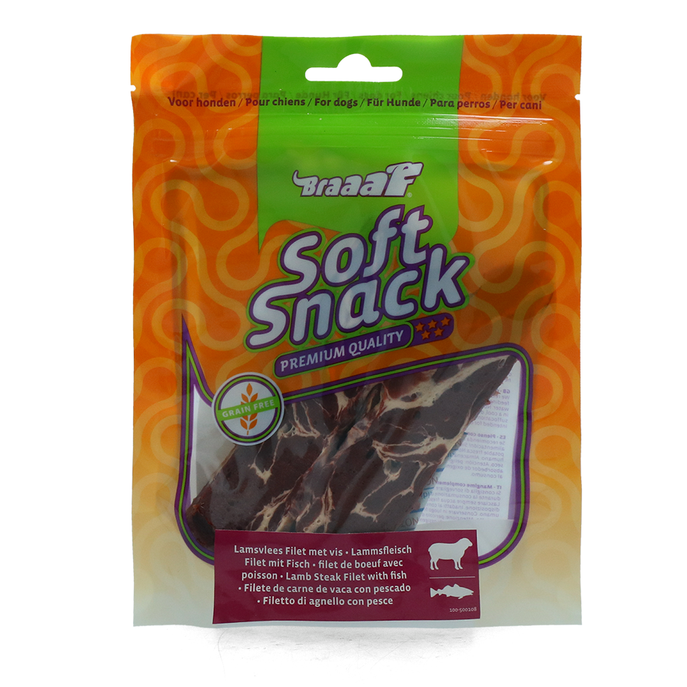 Braaaf Soft Snack Filet - Lam & Vis — afbeelding 3