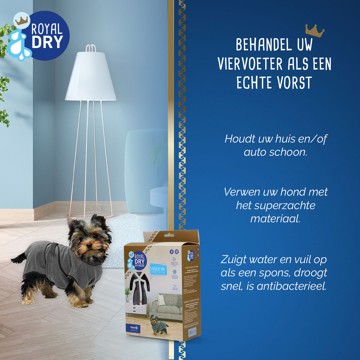 Royal Dry Badjas Voor Honden XS — afbeelding 4