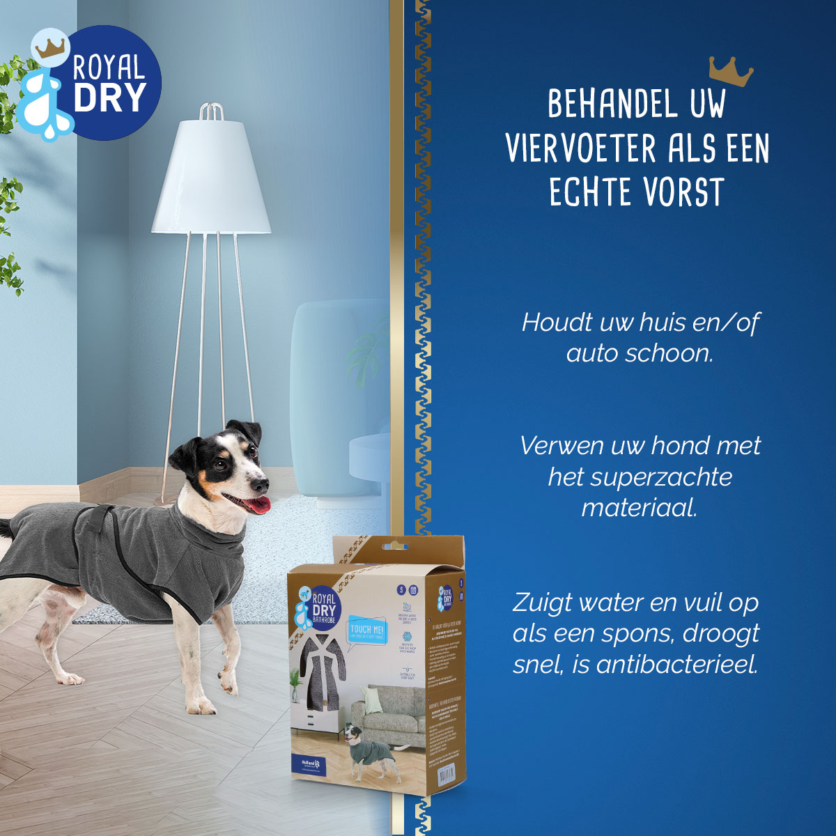 Royal Dry Badjas Voor Honden S — afbeelding 5