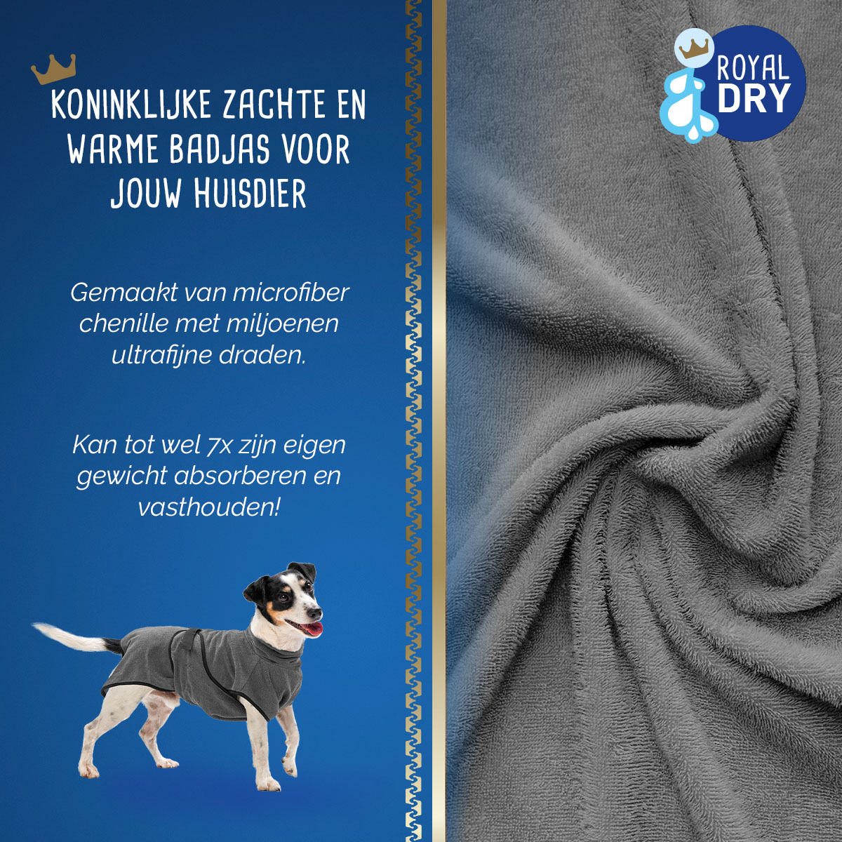 Royal Dry Badjas Voor Honden S — afbeelding 4