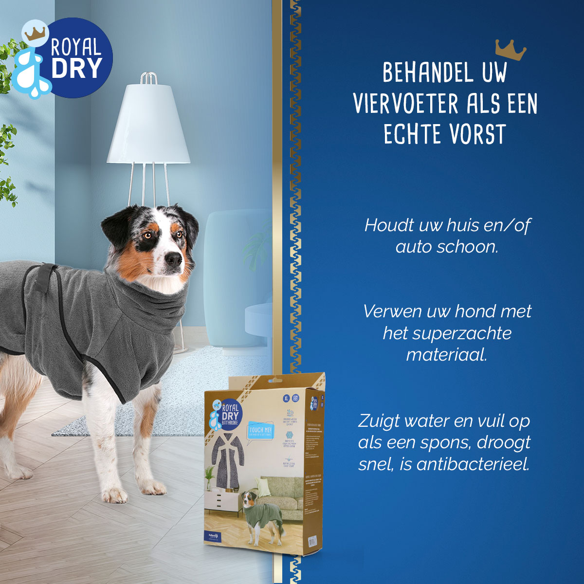 Royal Dry Badjas Voor Honden XL — afbeelding 4