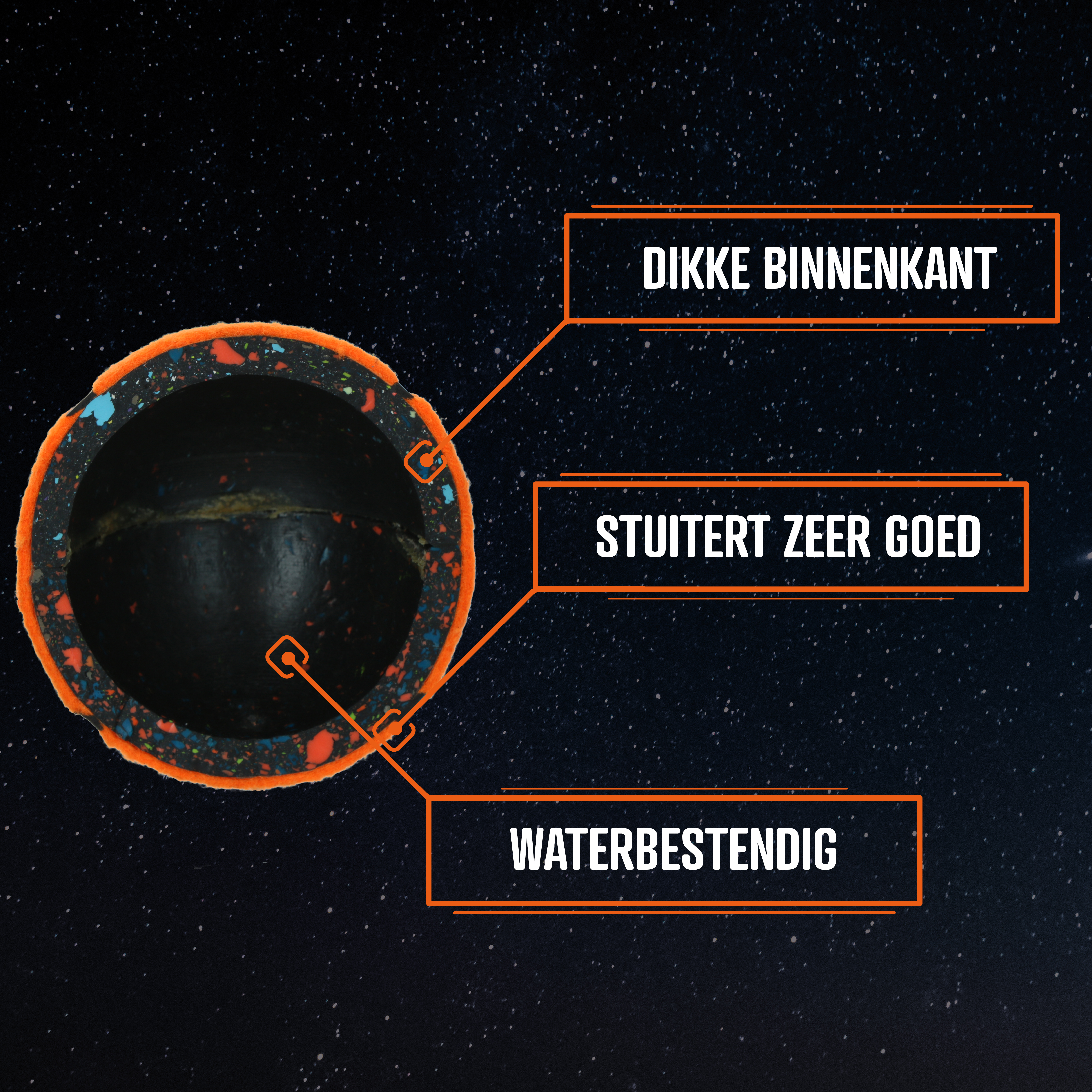 Dog Comets Tennisbal Starlight M Roze — afbeelding 3