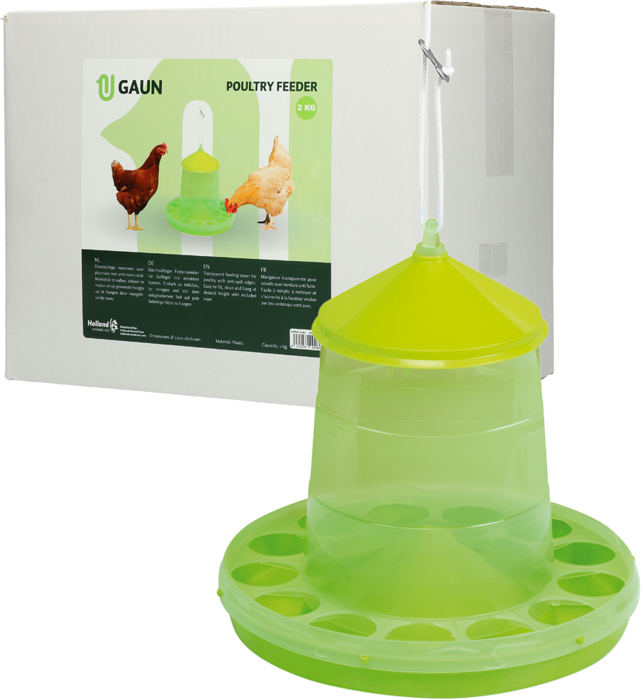Gaun Pluimvee Voertoren Limoengroen 2 kg