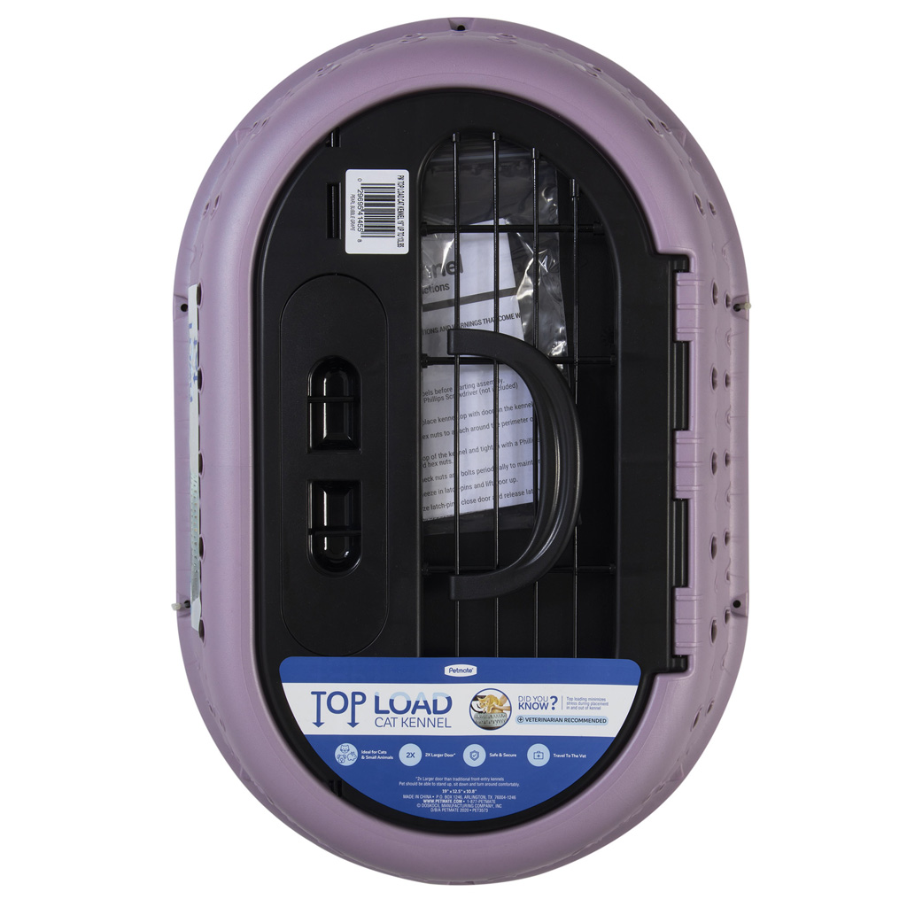 Petmate Top Load Cat Kennel Pearl Bubble Grape — afbeelding 5