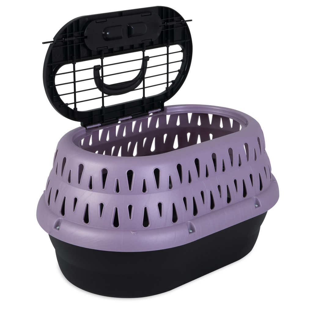 Petmate Top Load Cat Kennel Pearl Bubble Grape — afbeelding 3