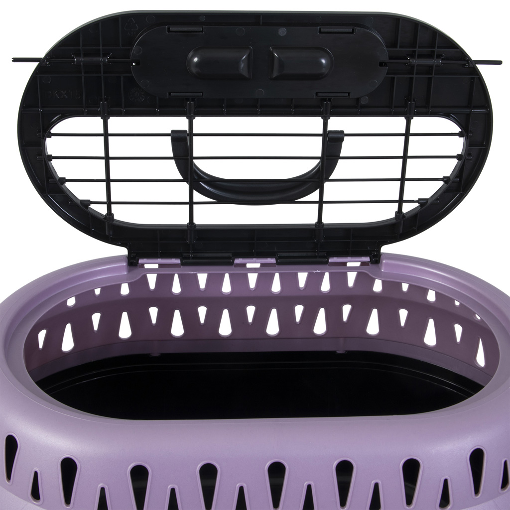 Petmate Top Load Cat Kennel Pearl Bubble Grape — afbeelding 2