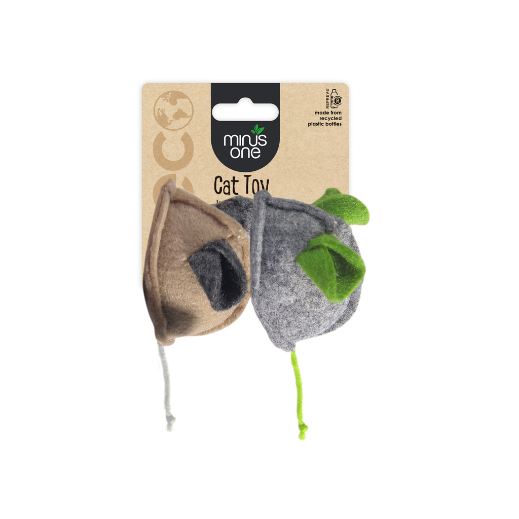 Minus One Felt Cat Toys Mouse 2-pack