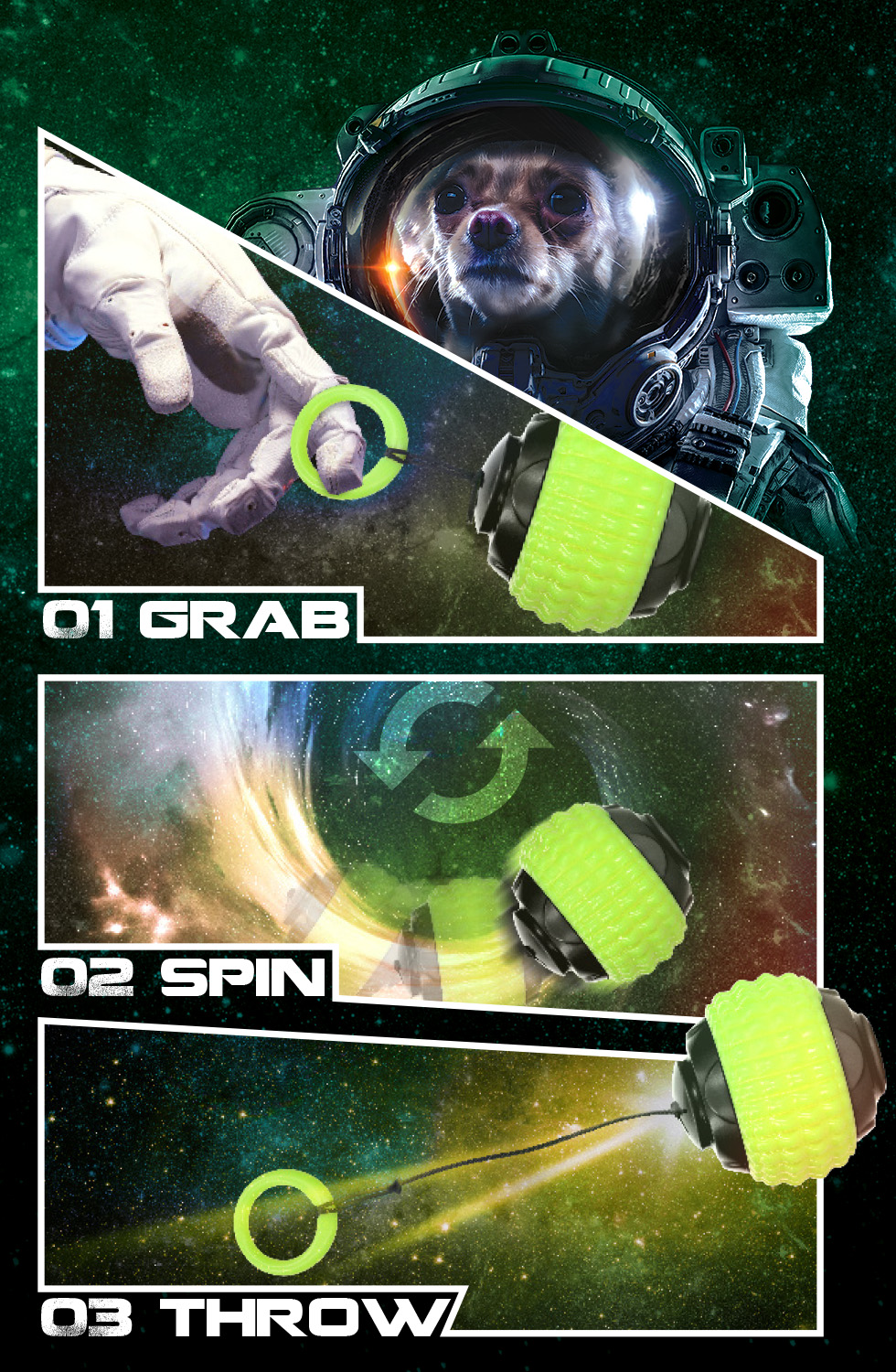 Dog Comets Blazar Jet Groen — afbeelding 2