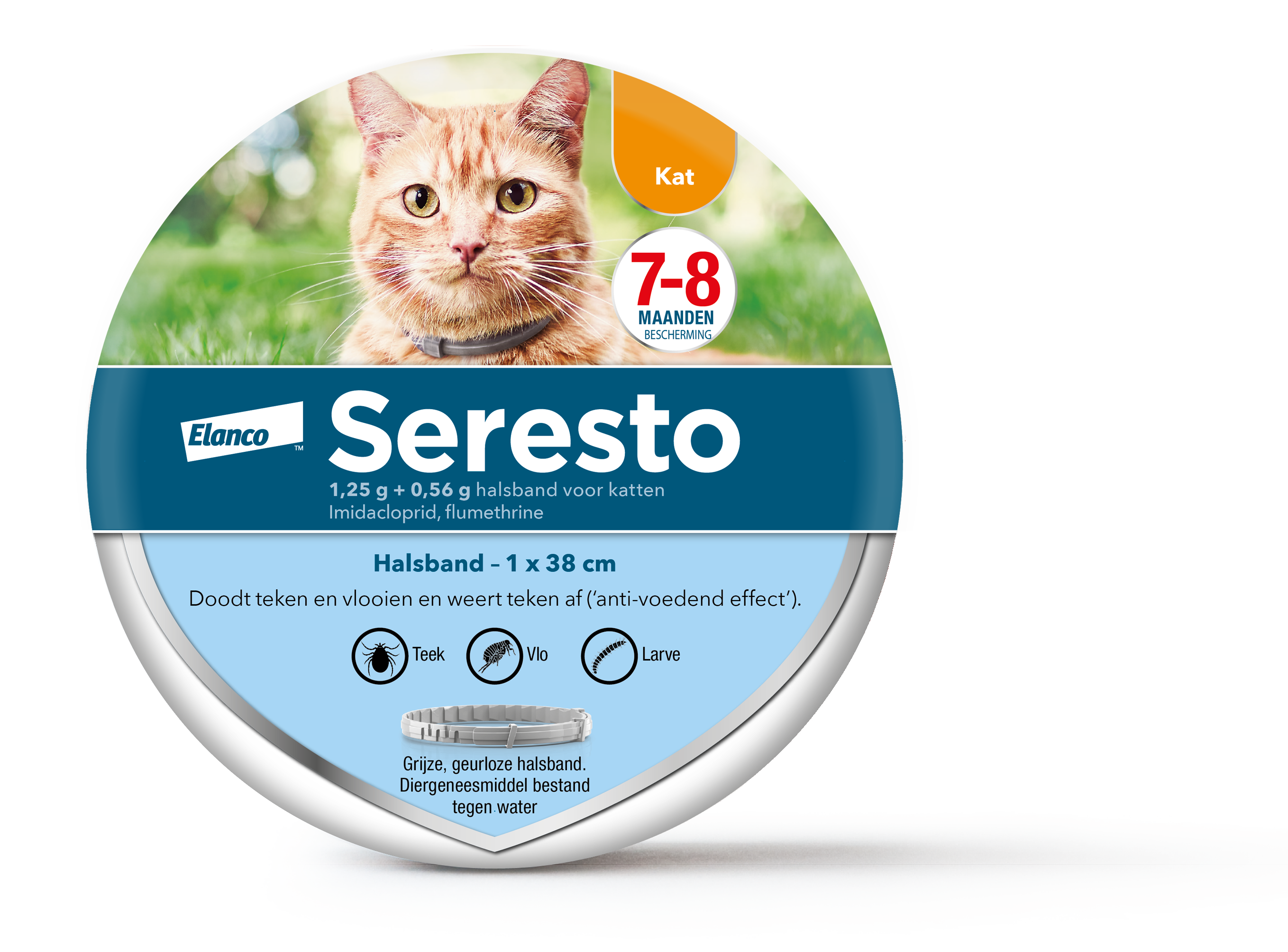 Seresto vlooien- en tekenband voor katten (1,25 g + 0,56 g)