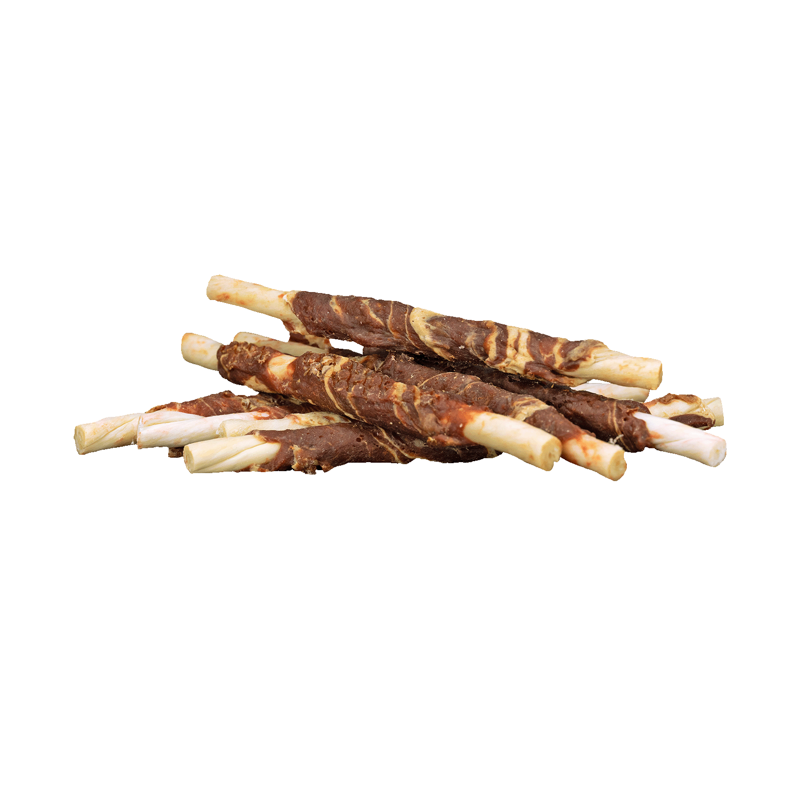 Braaaf Rawhide Roll Sticks Rund & Vis - 8 st. — afbeelding 2