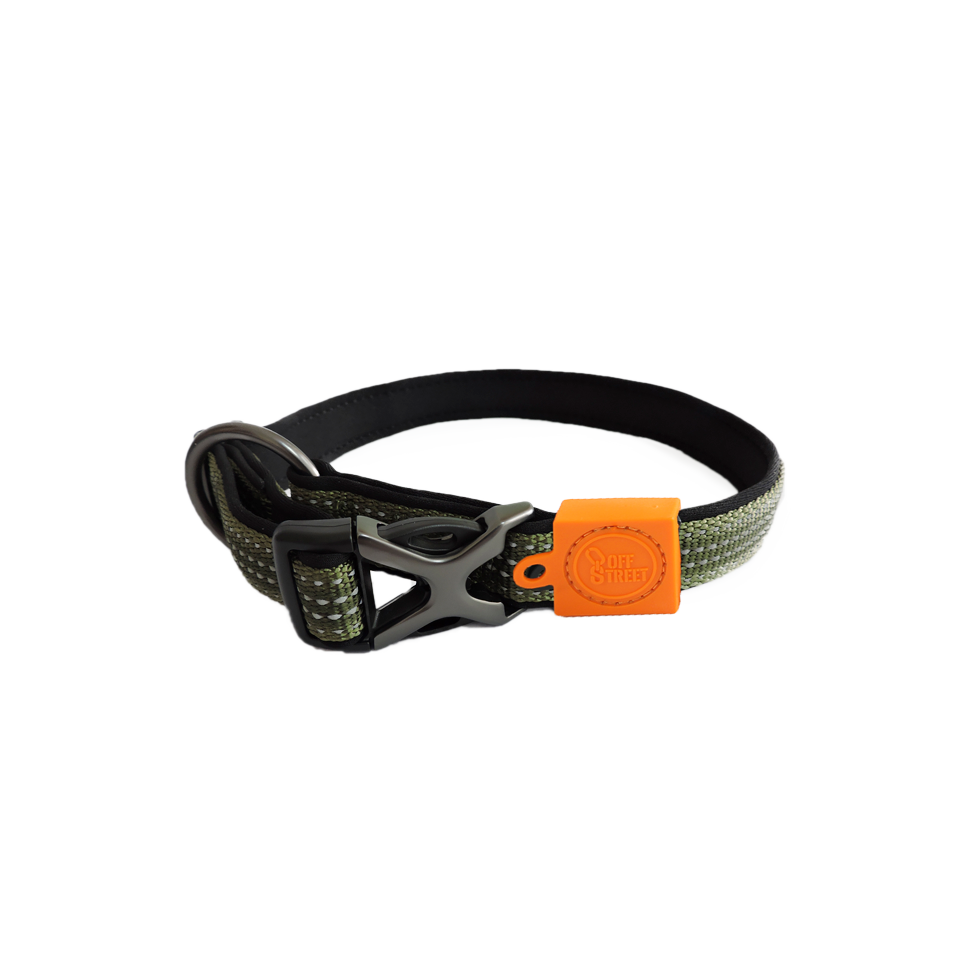 AFP Off Street - Dog Collar Olijfgroen M — afbeelding 2