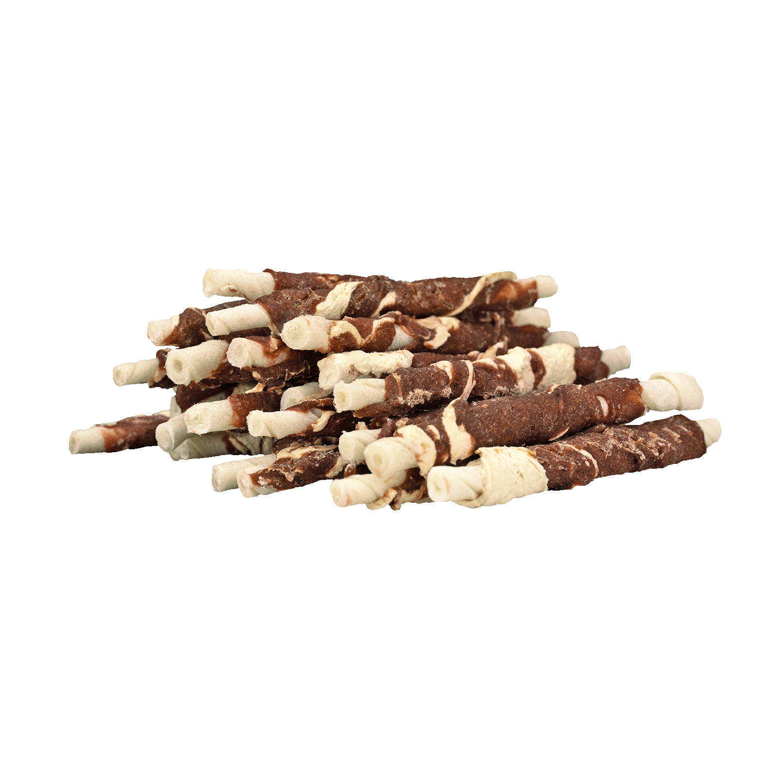 Braaaf Rawhide Roll Sticks Lam & Vis - 25 st. — afbeelding 2